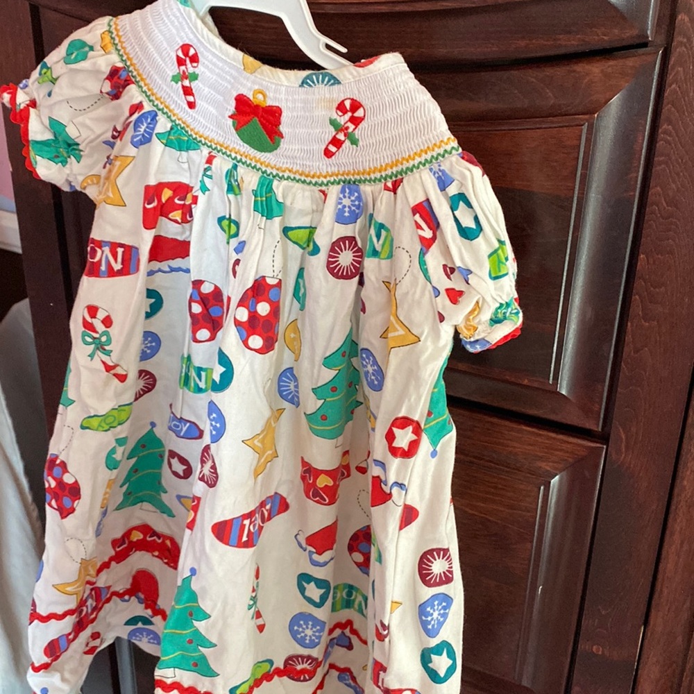 Adorable smocked Christmas dress